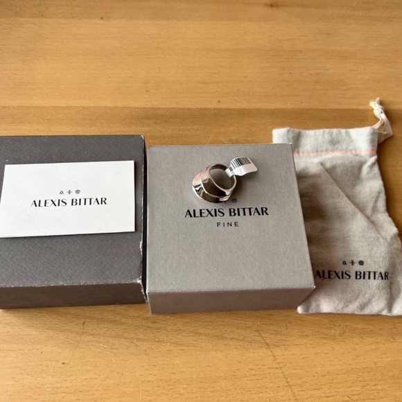 ALEXIS BITTAR FINE COLLECTION 925 STERLING SILVER MARQUIS RIDGED RING BRAND NEW - Picture 14 of 16
